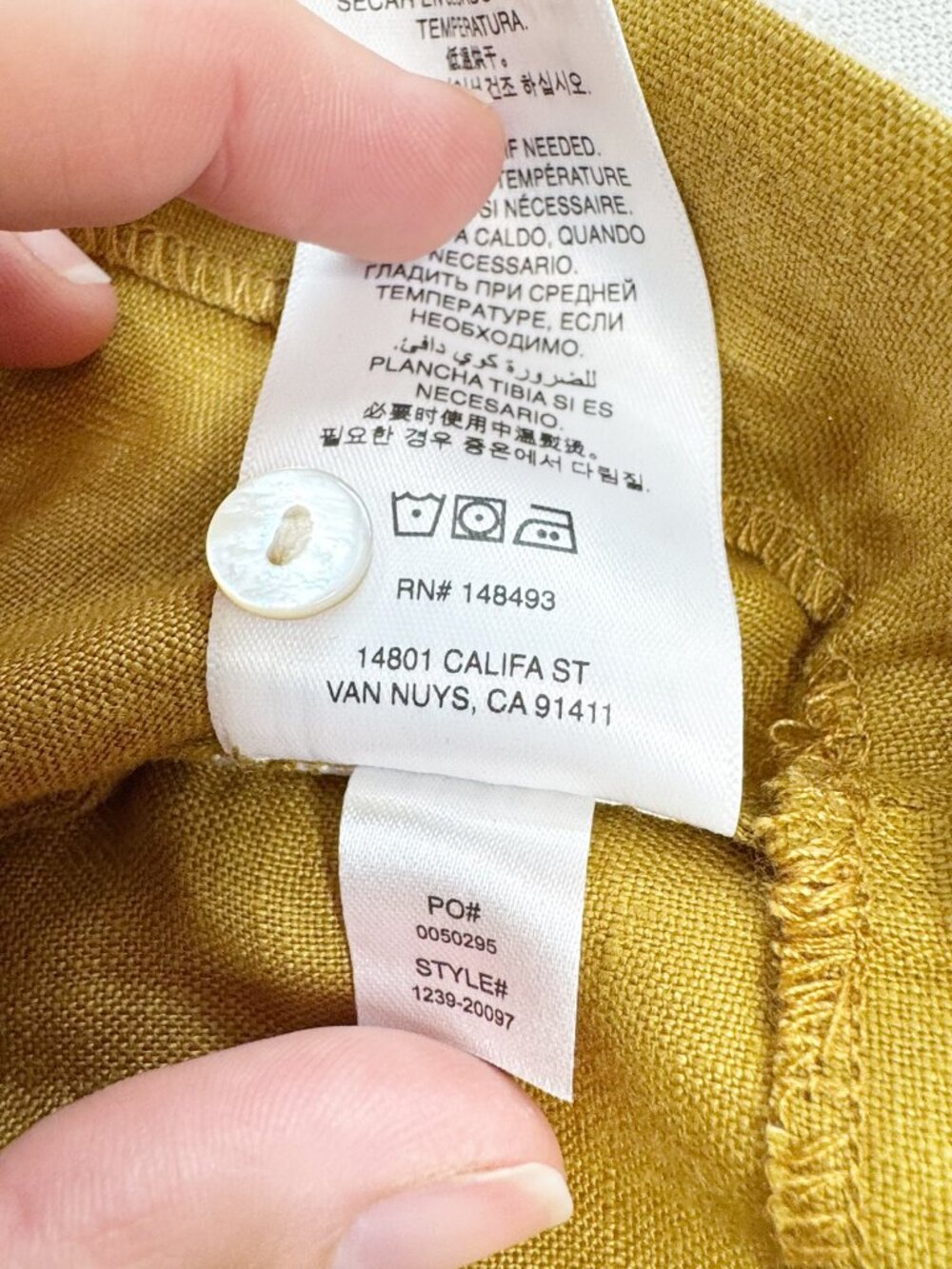 Doen Bennette Dress Golden Olive Linen Sleeveless Pocket Shift Dress Size M - Picture 6 of 14